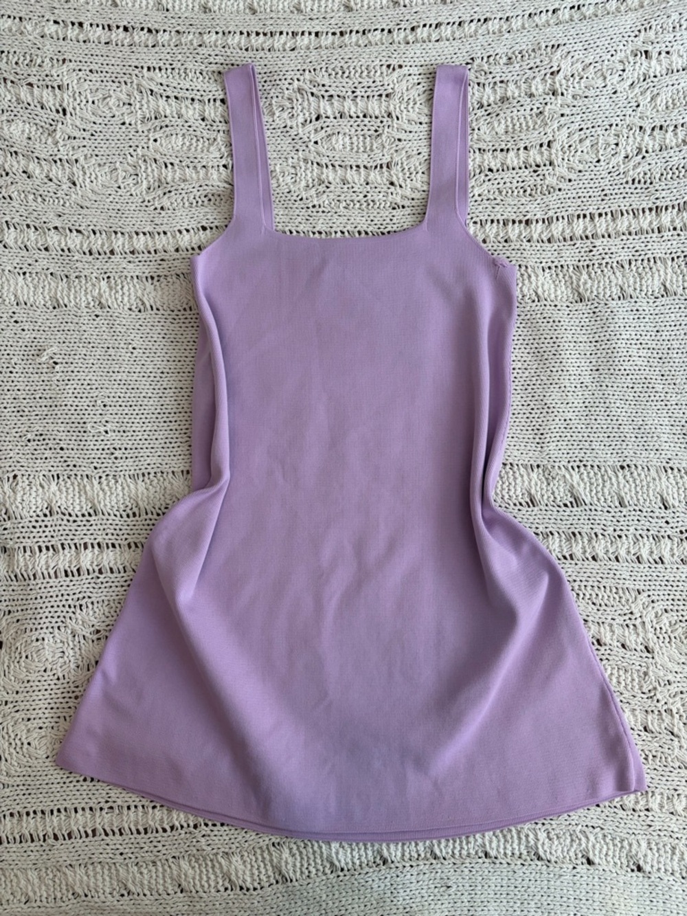 Zara Lilac Square-Neck Tank Dress